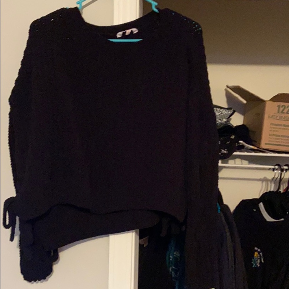 Black knit sweater